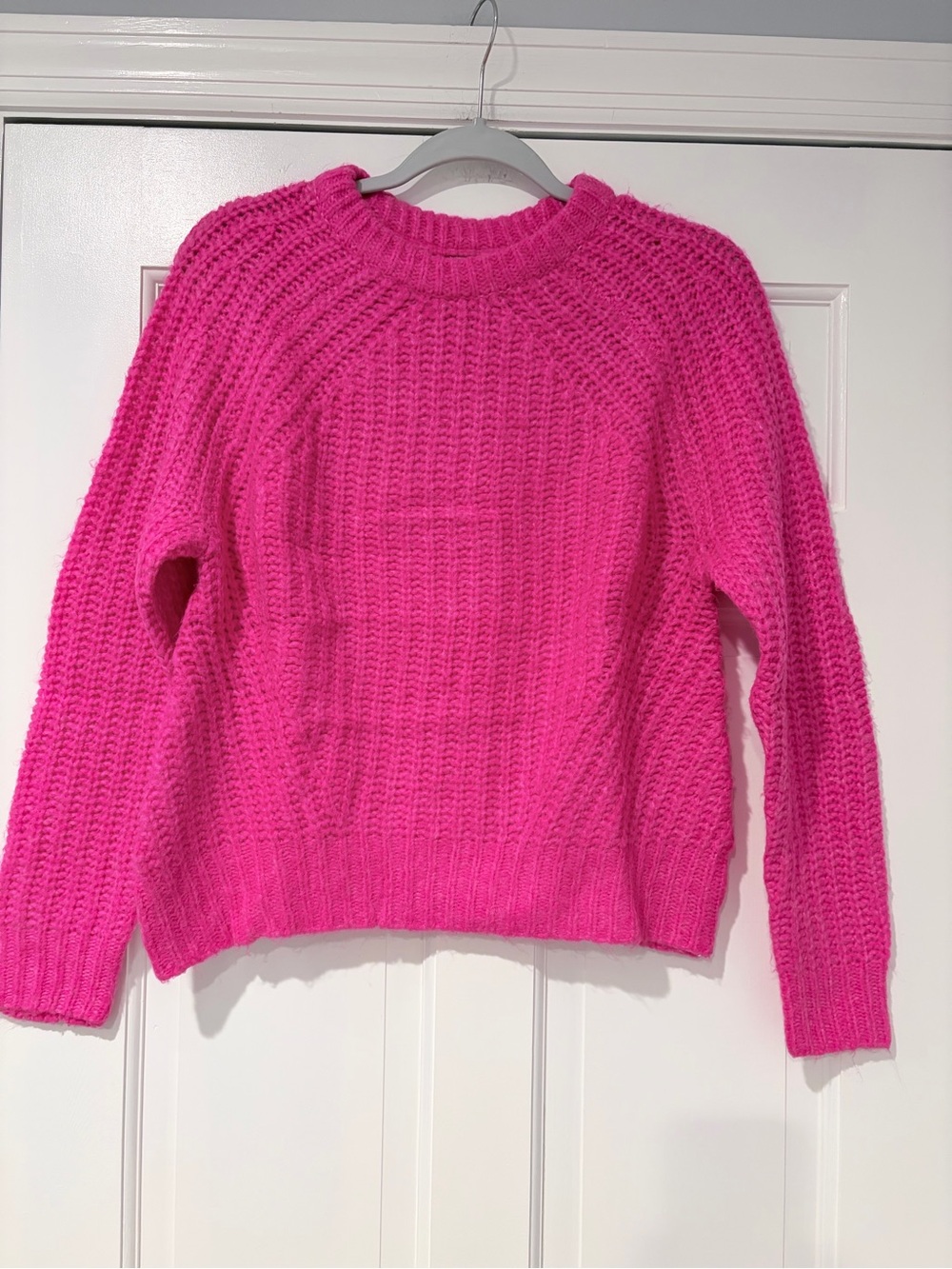 a new day Chunky Crewneck Sweater - Hot Pink XS